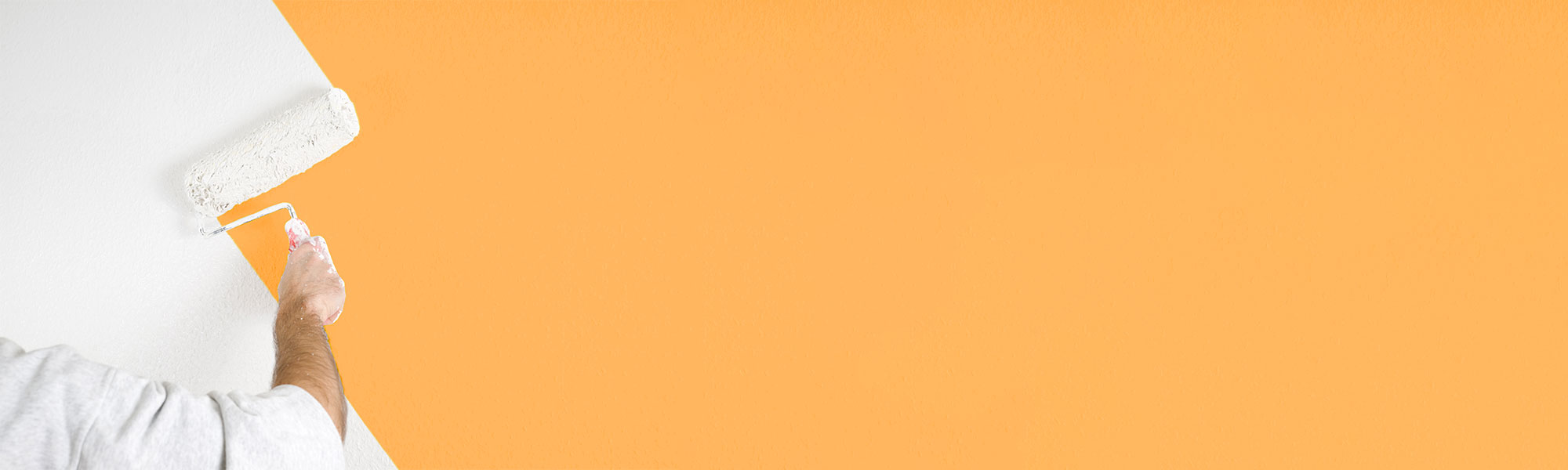 Professionelle Malerarbeiten – Wandanstrich in Orange